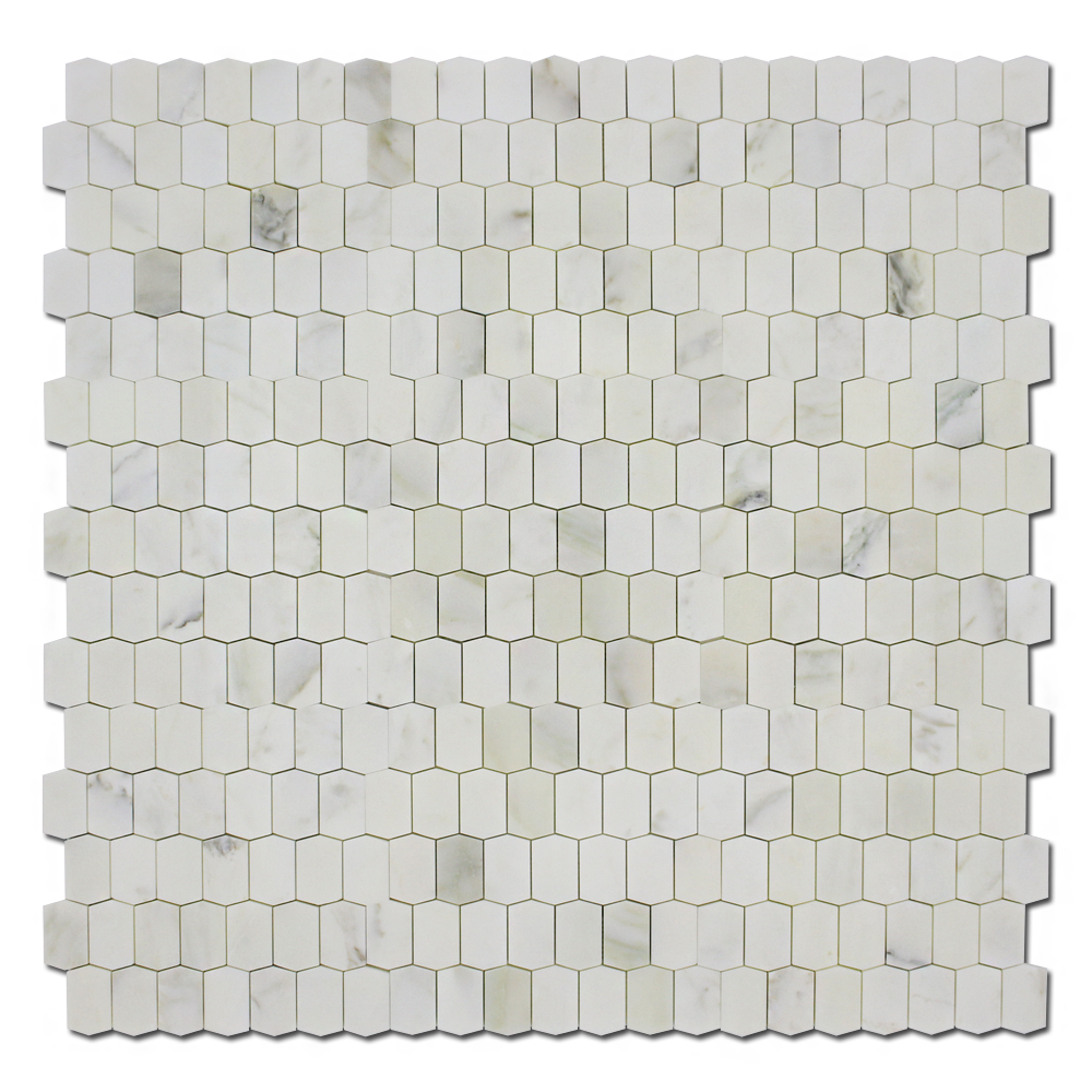 Calacatta Oliva Marble Polished Picket Mosaic Tile-Marble Mosaic-American Tile Depot