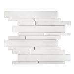 Calacatta Oliva Marble Honed Random Strip Diamond Mosaic Tile-Marble Mosaic-American Tile Depot