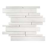 Calacatta Oliva Marble Honed Random Strip Diamond Mosaic Tile