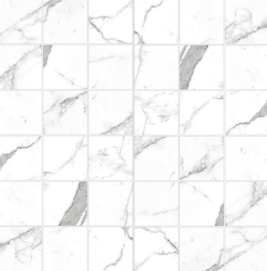 2 X 2 Calacatta Pearl Square Matte Porcelain Mosaic Tile-Porcelain Mosaic-American Tile Depot