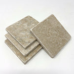 Cappuccino Marble Handmade Coasters - Set of 4-Marble Coasters-American Tile Depot