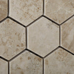 Cappuccino Marble Polished 2" Hexagon Mosaic Tile-Marble Mosaic-American Tile Depot