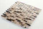 Garnet Linear Cappuccino Mosaic Wall Tile-Mixed Mosaic-American Tile Depot