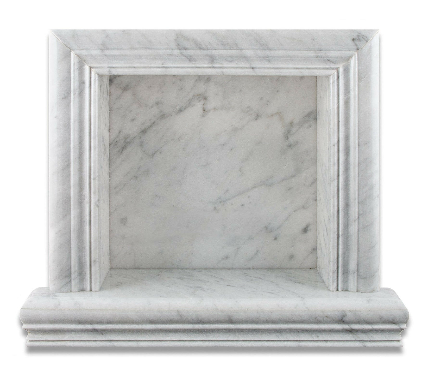 Carrara White Marble Hand-Made Custom Shampoo Niche / Shelf - SMALL - Polished-Accessories-American Tile Depot