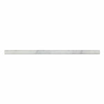 Carrara White Marble Honed 1/2 X 12 Pencil Liner-Marble Molding/Trim-American Tile Depot