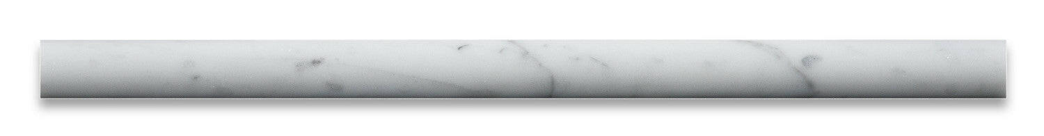 Carrara White Marble Honed 3/4 X 12 Bullnose Liner-Marble Molding/Trim-American Tile Depot