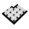 Carrara White Marble Honed Florida Flower Border Corner w/Black Dots-Marble Border-American Tile Depot