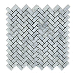 Carrara White Marble Honed Mini Herringbone Mosaic Tile-Marble Mosaic-American Tile Depot