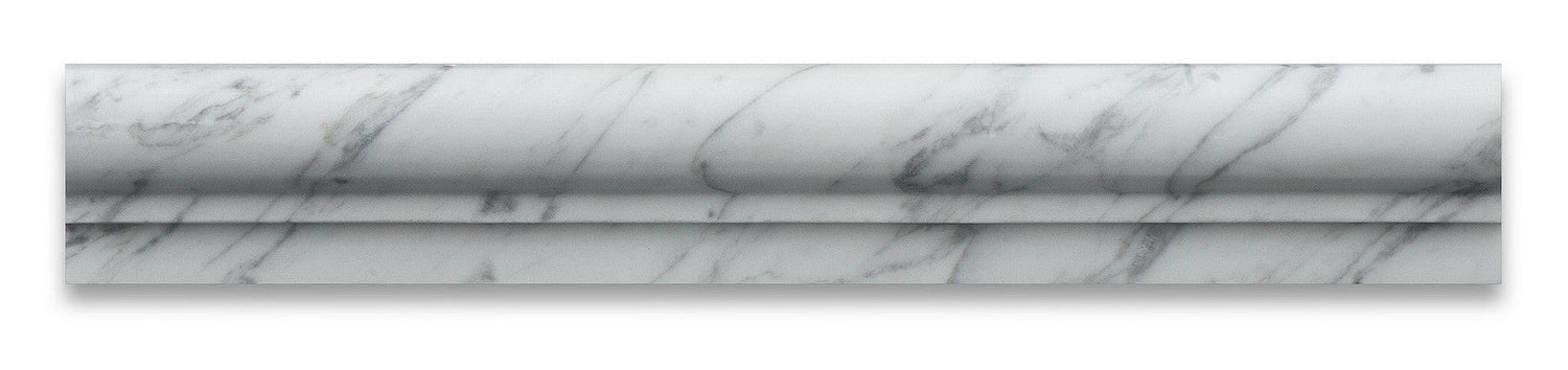 Carrara White Marble Honed OG-1 Chair Rail Molding Trim-Marble Molding/Trim-American Tile Depot