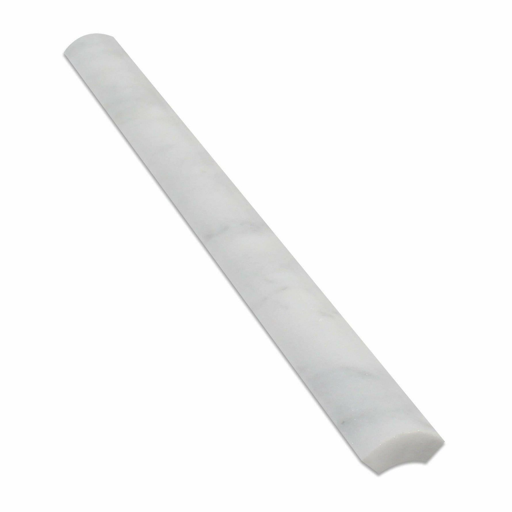 Carrara White Marble Honed Quarter - Round Trim Molding-Marble Molding/Trim-American Tile Depot