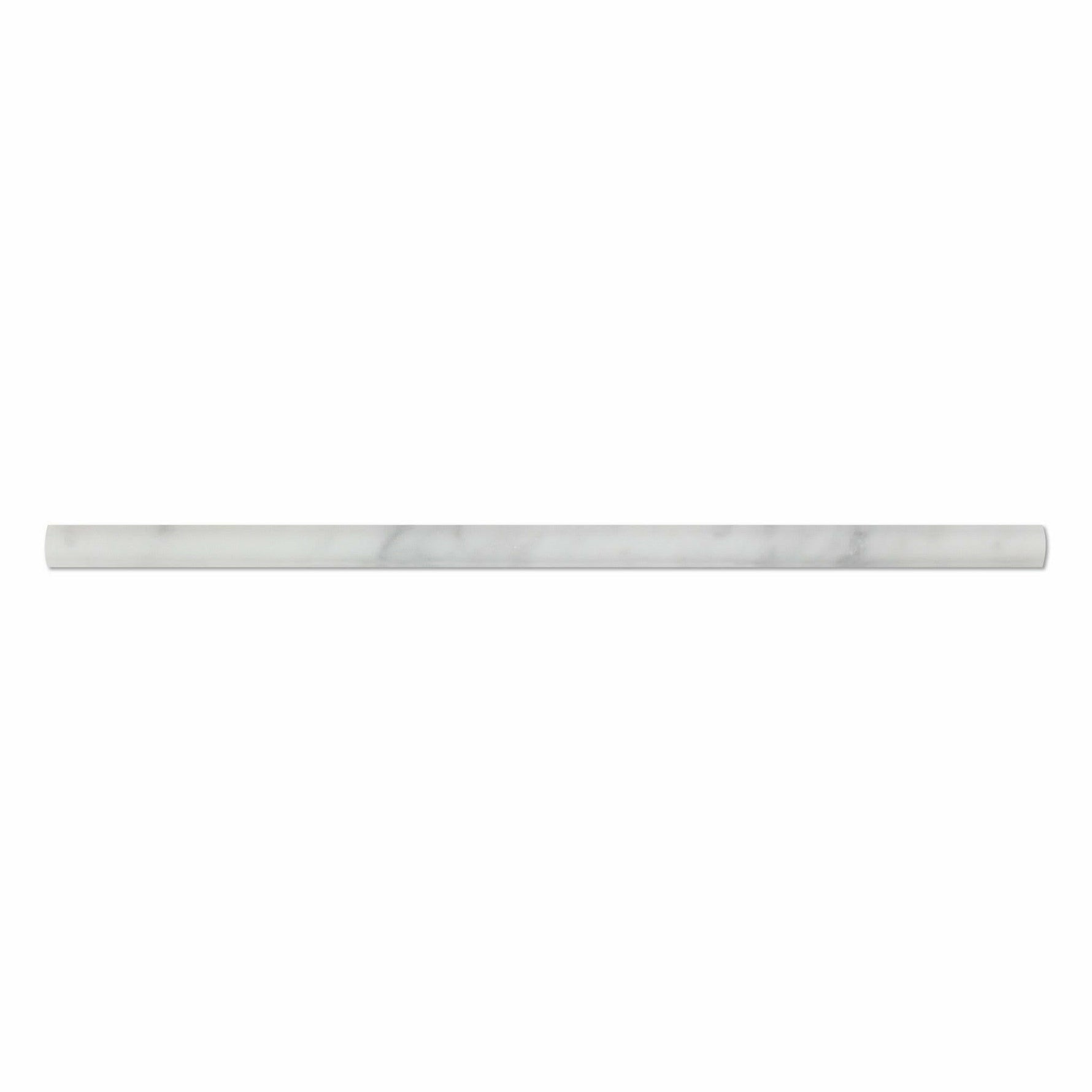 Carrara White Marble Polished 1/2 X 12 Pencil Liner-Marble Molding/Trim-American Tile Depot