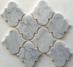 Carrara White Marble Polished 4" Morocco Mosaic Tile-Marble Mosaic-American Tile Depot