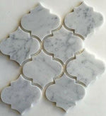 Carrara White Marble Polished 4" Morocco Mosaic Tile-Marble Mosaic-American Tile Depot