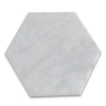 Carrara White Marble Polished 6" Hexagon Tile-Marble Tile-American Tile Depot