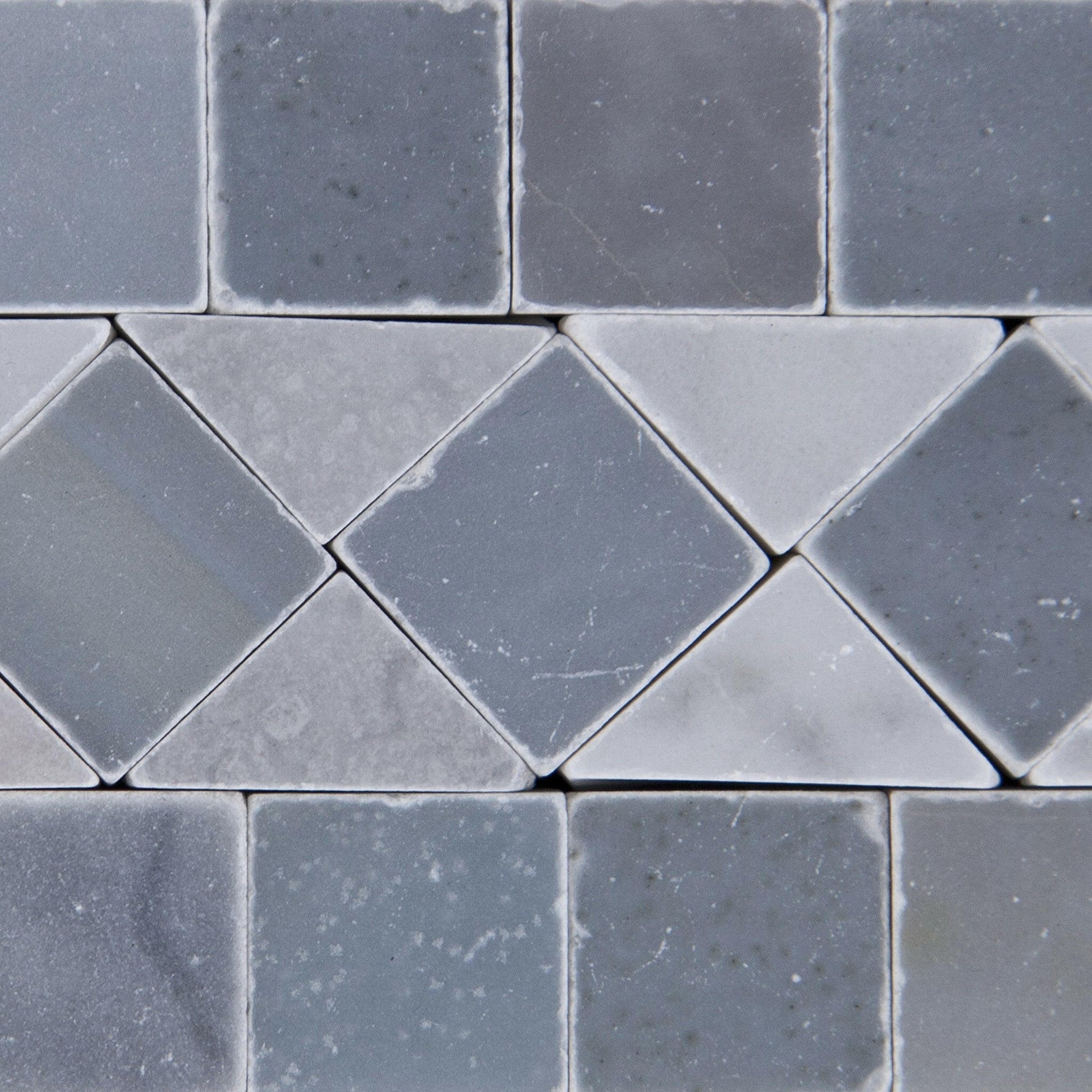 Carrara White Marble Polished BIAS Border Listello w/ Blue-Gray Dots-Marble Border-American Tile Depot