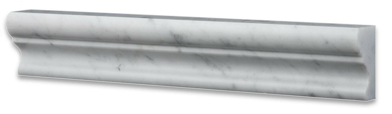 Carrara White Marble Polished Crown - Mercer Molding Trim-Marble Molding/Trim-American Tile Depot