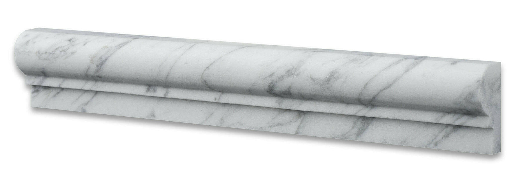 Carrara White Marble Polished OG-1 Chair Rail Molding Trim-Marble Molding/Trim-American Tile Depot