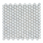 Carrara White Marble Honed Penny Round Mosaic Tile-Marble Mosaic-American Tile Depot