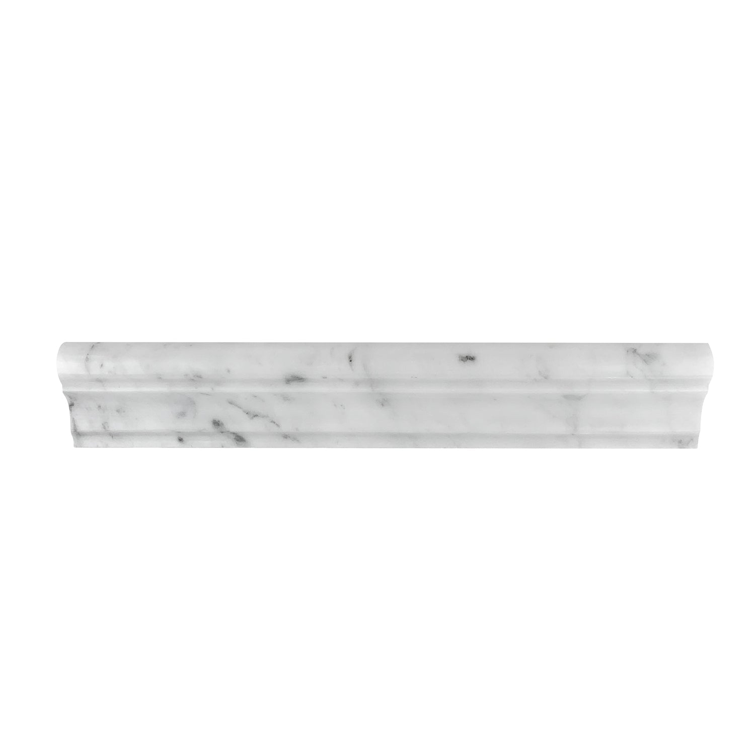 Carrara White Marble Polished F-5 Chair Rail / Crown Molding Trim