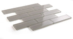 2 x 6 Oceanhouse Grey Shining Glossy Subway Glass Mosaic Tile-Glass Mosaic-American Tile Depot