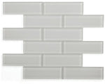 2 x 6 Oceanhouse Light Glossy Subway Glass Mosaic Tile-Glass Mosaic-American Tile Depot