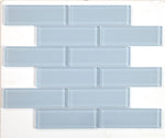 2 x 6 Oceanhouse Lucy Blue Glossy Subway Glass Mosaic Tile-Glass Mosaic-American Tile Depot