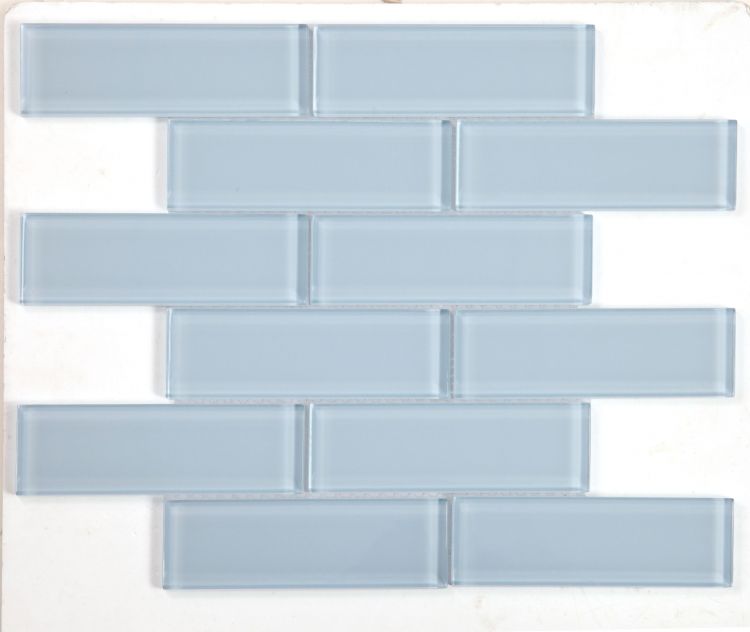 2 x 6 Oceanhouse Lucy Blue Glossy Subway Glass Mosaic Tile-Glass Mosaic-American Tile Depot