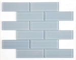 2 x 6 Oceanhouse Lucy Blue Stroke Glossy Subway Glass Mosaic Tile-Glass Mosaic-American Tile Depot