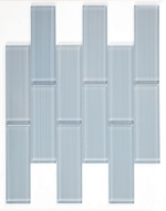 2 x 6 Oceanhouse Lucy Blue Stroke Glossy Subway Glass Mosaic Tile-Glass Mosaic-American Tile Depot