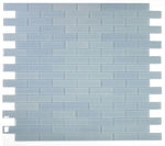 2 x 6 Oceanhouse Lucy Blue Stroke Glossy Subway Glass Mosaic Tile-Glass Mosaic-American Tile Depot