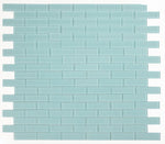 2 x 6 Oceanhouse Mint Glossy Subway Glass Mosaic Tile-Glass Mosaic-American Tile Depot