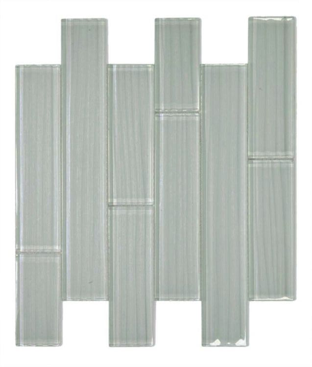 Oceanhouse Silver Grey Multi Size Glossy Subway Glass Mosaic Wall Tile-Glass Mosaic-American Tile Depot