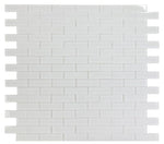 2 x 6 Oceanhouse White Shining Glossy Subway Glass Mosaic Tile-Glass Mosaic-American Tile Depot