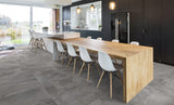 12 X 24 Chamonix Dark Gray Matte Limestone Look Porcelain Tile