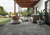 24 X 48 Chamonix Dark Gray Matte Limestone Look Porcelain Tile