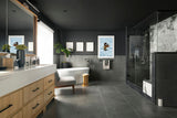 24 X 48 Chamonix Dark Gray Matte Limestone Look Porcelain Tile