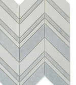 Chevron Crystal Ocean Polished Marble Mosaic Tile-Marble Mosaic-American Tile Depot