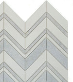 Chevron Crystal Ocean Polished Marble Mosaic Tile-Marble Mosaic-American Tile Depot