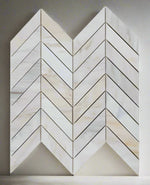 Chevron Eurasian Polished Marble Mosaic Tile-Marble Mosaic-American Tile Depot