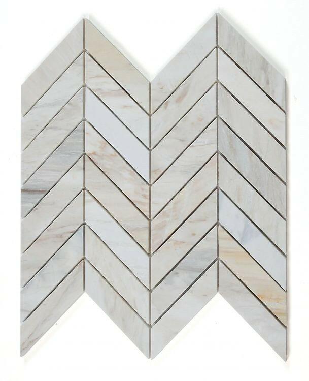 Chevron Eurasian Polished Marble Mosaic Tile-Marble Mosaic-American Tile Depot