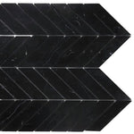 Chevron Marquina Polished Marble Mosaic Tile-Marble Mosaic-American Tile Depot