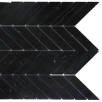 Chevron Marquina Polished Marble Mosaic Tile-Marble Mosaic-American Tile Depot