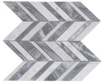 Chevron Shadow Lava Polished Marble Mosaic Tile-Marble Mosaic-American Tile Depot