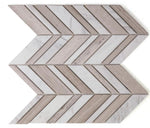 Chevron Shadow Loft Polished Marble Mosaic Tile-Marble Mosaic-American Tile Depot