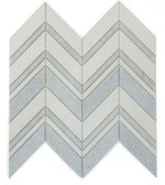 Chevron Crystal Ocean Polished Marble Mosaic Tile-Marble Mosaic-American Tile Depot