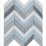 Chevron Deep Ocean Marble Mosaic Tile