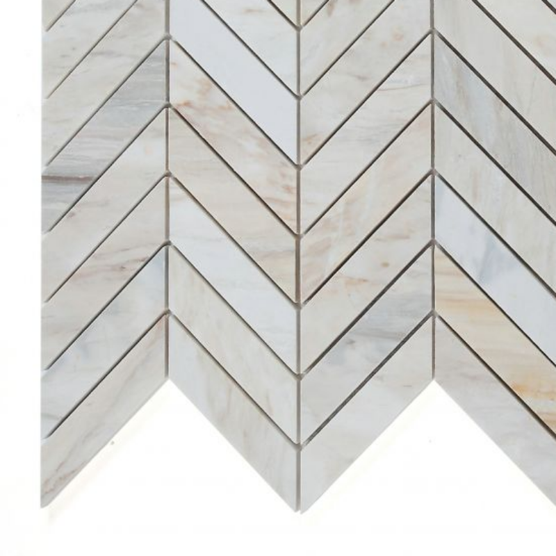 Chevron Eurasian Polished Marble Mosaic Tile-Marble Mosaic-American Tile Depot