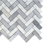 Chevron Long Loft Polished Marble Mosaic Tile-Marble Mosaic-American Tile Depot