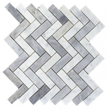 Chevron Long Loft Polished Marble Mosaic Tile