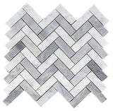 Chevron Long Loft Polished Marble Mosaic Tile